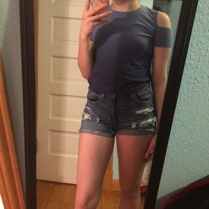 Hollister cold shoulder crop top